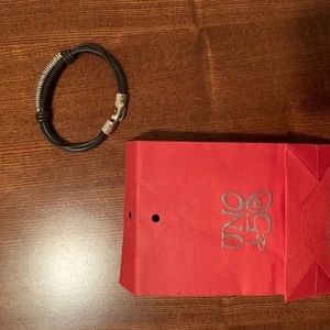 NEW Uno De 50 Unisex Silver Brown Leather Wrap Bracelet